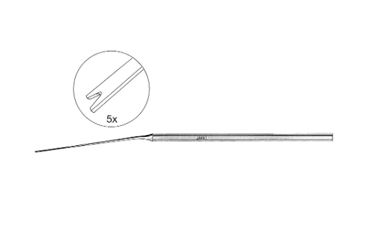 House Wire Strut Guide, 0.6 Mm Tip W/ Notched End, Straight Shaft, 6 1/2" (16.5 Cm)